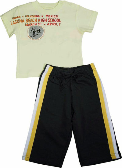 Mish Mish Baby Boys Infant Toddler Short Sleeve Cotton 2 Piece Pant Sets