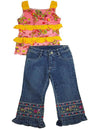 Bianni - Little Girls' Tank Denim Capri Set