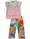 U Go Girl - Little Girls Short Sleeve Capri Set