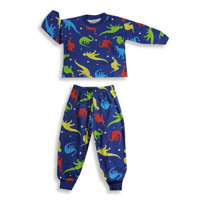 Sara's Prints Boys Long Sleeve 100% Cotton 2 Piece Pajama Set - Wear to fit snug, 36413