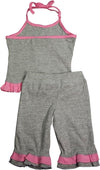 Mish Baby Infant Newborn Girls 2 Piece Sleeveless Capri  Pant Set - 100% Cotton, 16066