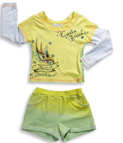 Baby Sara Infant Baby Girls Long Sleeve T - Shirt and Short Set, 17748