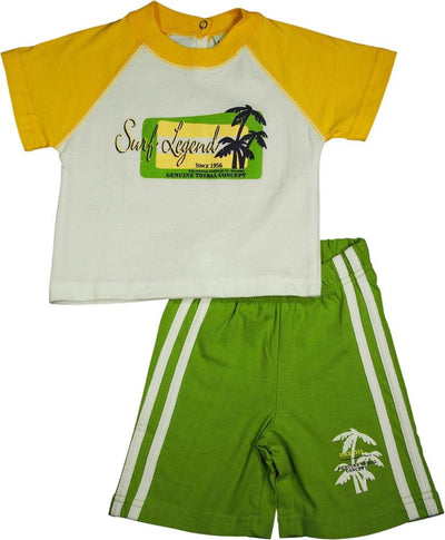 Mish Mish Baby Boys Infant Cotton Knit Short Sleeve Tee Short Sets