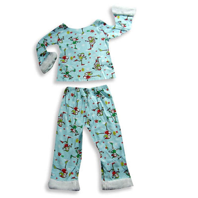 Sara's Prints Toddler Girls Long Sleeve Two Piece Pajama Set - Flame Resistant, 18334