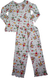 Sara's Prints Girls 2 Piece Long Sleeve Sleepwear Pajama Set - Flame Resistant, 20009