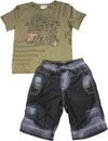 Mish Mish Infant Toddler Boys Cotton Short Sleeve Tank Tee Shirts Short Sets, 26672