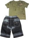 Mish Mish Infant Toddler Boys Cotton Short Sleeve Tank Tee Shirts Short Sets, 26672