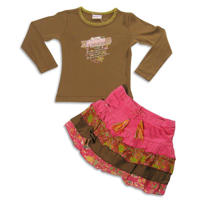 Mish - Little Girls Long Sleeve Skirt Set