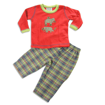 Mis Tee V-Us - Baby Boys 2 Piece Long Sleeve Elephant Pant Set