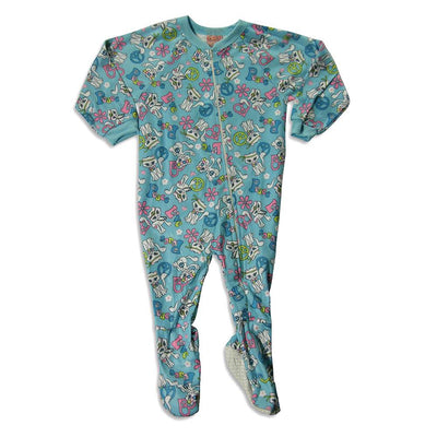 Carters Watch The Wear - Little Girls' Footed Cats Blanket Sleeper, Turquoise 23795-4