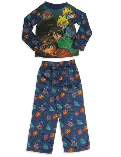 Bakugan Boys Long Sleeve Flame Resistant 2 Piece Sleepwear Lounge Pajama Set, 23805