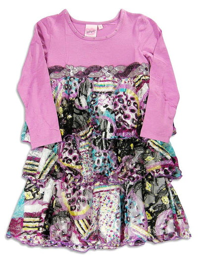 Lipstik Little Girls' - Little Girls' Long Sleeve Tiered Dress