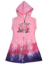 Zinnias - Little Girls' Sleeveless Tie Dye Air Brush Peace Tunic