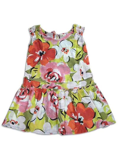 Queen Bee - Little Girls Floral Dress