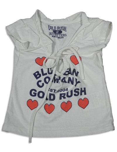 Gold Rush Outfitters - Little Girls Short Sleeve Ruffle Shirt