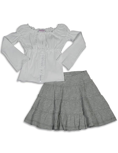 Mish - Little Girls Long Sleeve Skirt Set