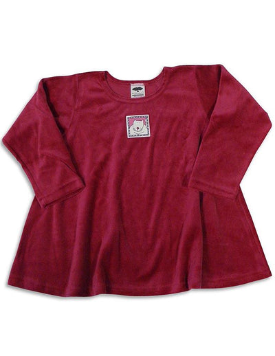 Mulberribush Girls Long Sleeve Velour Swing Shirt Top, 26988