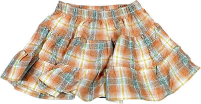 Mulberribush Toddler Girls Flannel Cotton Plaid Skirt Bottoms, 27019