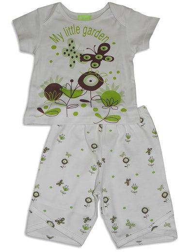 Snopea - Baby Girls Short Sleeve Capri Pant Set