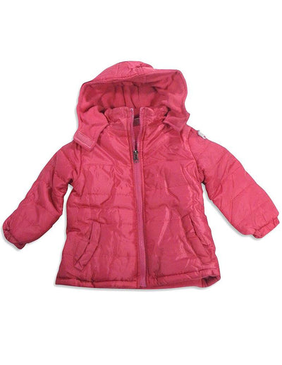 Pink Platinum - Baby Girls Plaid Hooded Parka Jacket