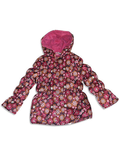 Pink Platinum - Baby Girls Hooded Floral Parka Jacket