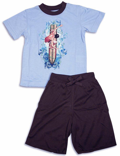 Wes and Willy - Little Boys Short Sleeve Shortie Pajamas