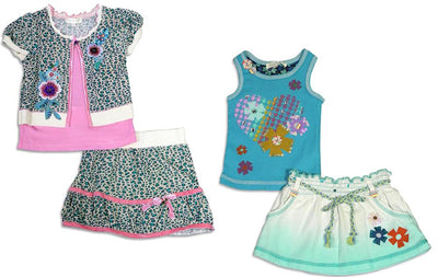 Baby Sara Infant Baby Girls Short Sleeve and Sleeveless Skirt Sets, 29185