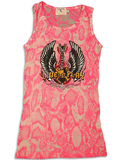 Purple Orchid - Big Girls' Burnout Tank Top