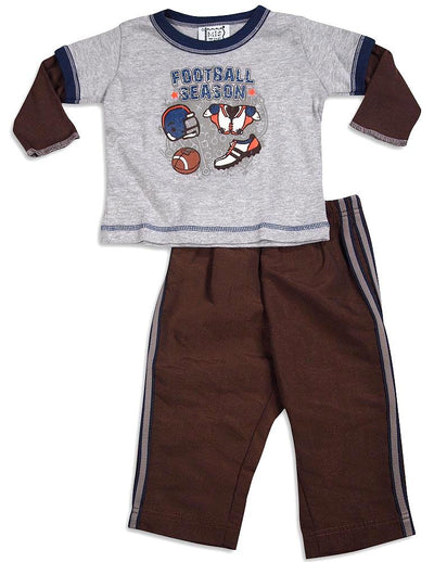 Mis Tee V-Us - Baby Boys Long Sleeve Pant Set