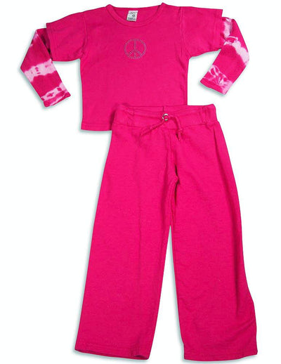 Zinnias - Little Girls Long Sleeve Pant Set