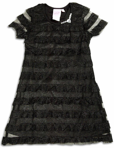 Lipstik - Little Girls Short Sleeve Tiered Dress