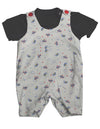 Snopea - Baby Boys Puffs In The Sky Shortall, White, Black 29677-12Months