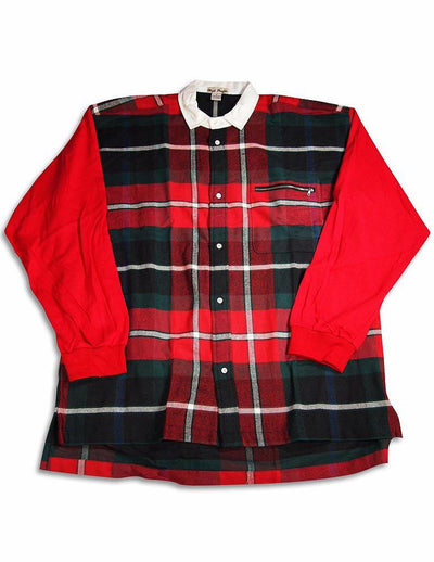 High Profile - Slightly Irregular Mens Long Sleeve Plaid Rugby Shirt