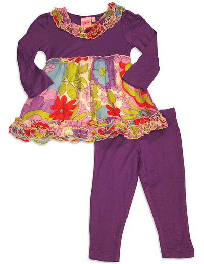 Lipstik - Little Girls Long Sleeve Pant Set Asst Fabrics