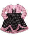 Me Me Me by Lipstik - Baby Girls Long Sleeve Polka Dot Dress