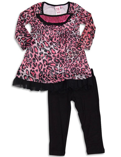 Me Me Me by Lipstik - Little Girls Long Sleeve Pant Set Asst Fabrics