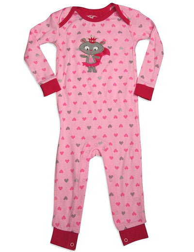 Petit Lem - Baby Girls Long Sleeve Polka Dot Kitty Coverall