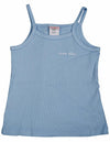 Ave.blu - Little Girls' Ribbed String Tank Top with Emboidered Logo