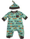 Offspring - Baby Boys Long Sleeve Coverall and Hat