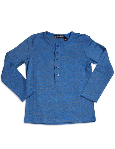 Smash - Little Boys Long Sleeve Henley Style Top