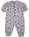 New Potato Baby Infant Boys Long Sleeve Cotton Coverall - 4 Fun Prints Available, 30959