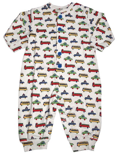 New Potato Baby Infant Boys Long Sleeve Cotton Coverall - 4 Fun Prints Available, 30959