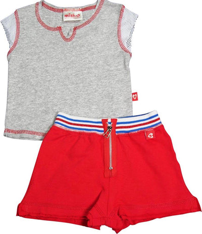 Mish - Baby Girls - 4 Styles - Cotton 2 Piece Short Set