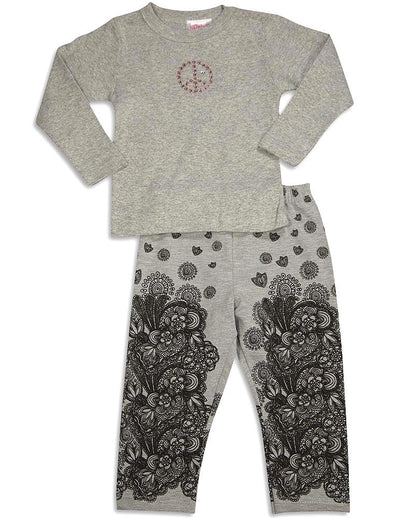 Mish Mish Baby Infant Girls Long Sleeve Pant Set - Cotton and Cotton Spandex, 31285