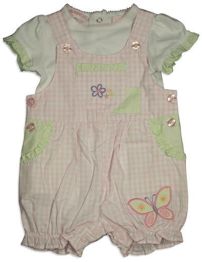 Baby Headquarters - Baby Girls Short Sleeve Coverall Set