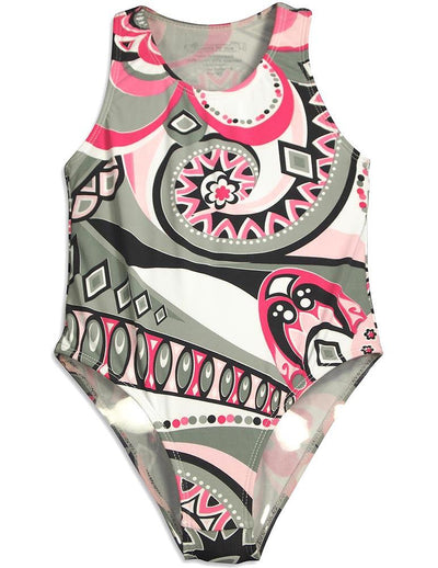 Flowers by Zoe Girls One Piece Swimsuit Bathing Suit Swimwear Sizes 4 - 8, 31486