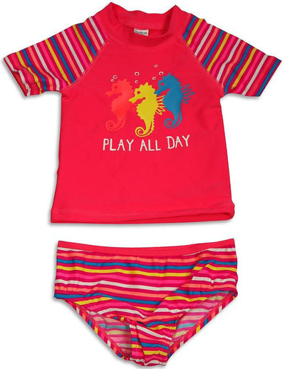 Osh Kosh B'gosh - Baby Girls 2 Piece Rashguard Swimsuit Set