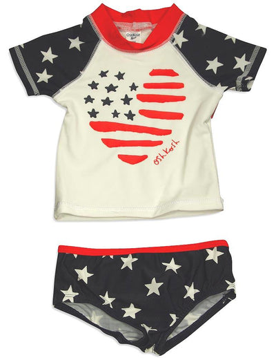 Osh Kosh B'gosh - Baby Girls 2 Piece Rashguard Swimsuit Set