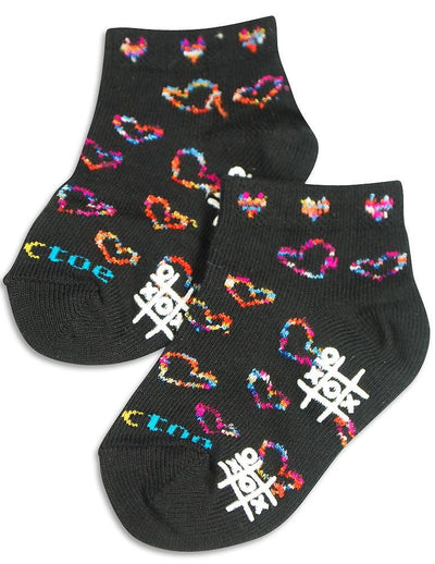 Tic Tac Toe - Little Girls' Striped Ankle Sock