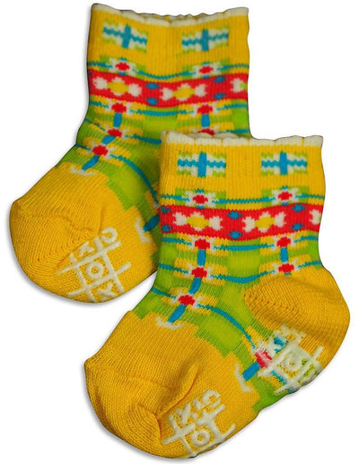 Tic Tac Toe - Little Girls' Striped Ankle Sock